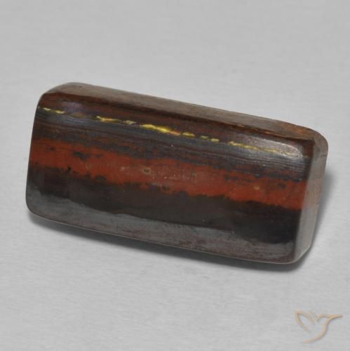 Oeil de Tigre Matrice Multicolore naturelle Baquette, 15.91 ct, Opaque
