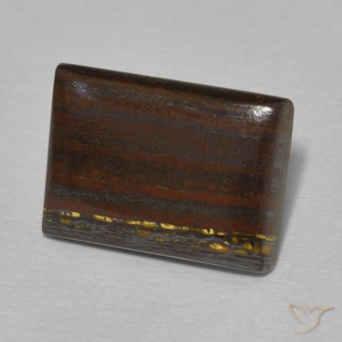 Oeil de Tigre Matrice Multicolore naturelle Baquette, 6.07 ct, Opaque