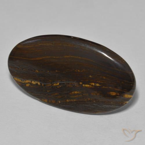 Oeil de Tigre Matrice Multicolore naturelle ovale, 23.38 ct, Opaque