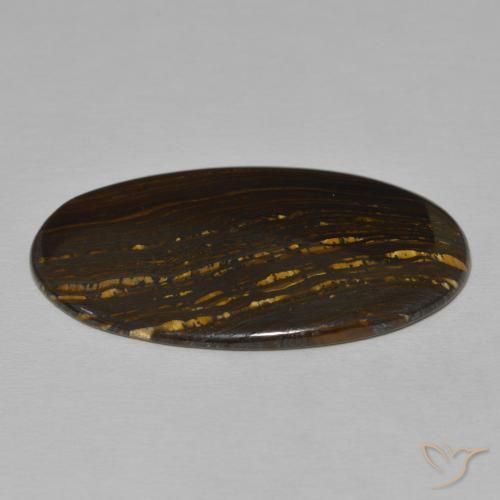 Oeil de Tigre Matrice Multicolore naturelle ovale, 23.38 ct, Opaque