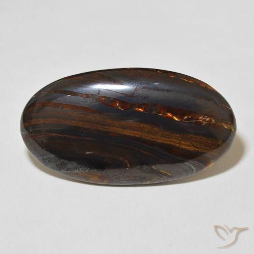 Oeil de Tigre Matrice Multicolore naturelle ovale, 31.33 ct, Opaque