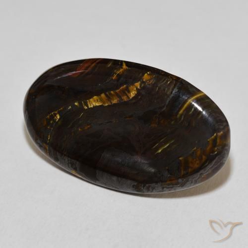 Oeil de Tigre Matrice Multicolore naturelle ovale, 27.18 ct, Opaque