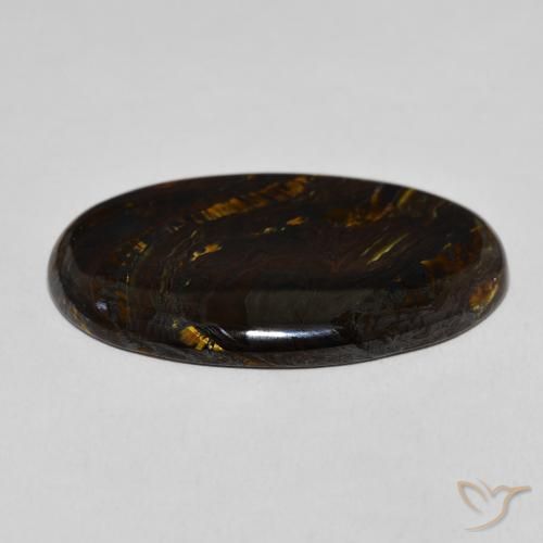 Oeil de Tigre Matrice Multicolore naturelle ovale, 27.18 ct, Opaque