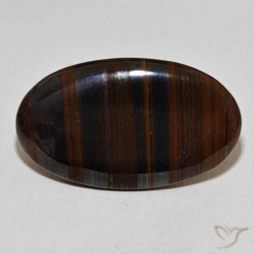 Oeil de Tigre Matrice Multicolore naturelle ovale, 37.05 ct, Opaque