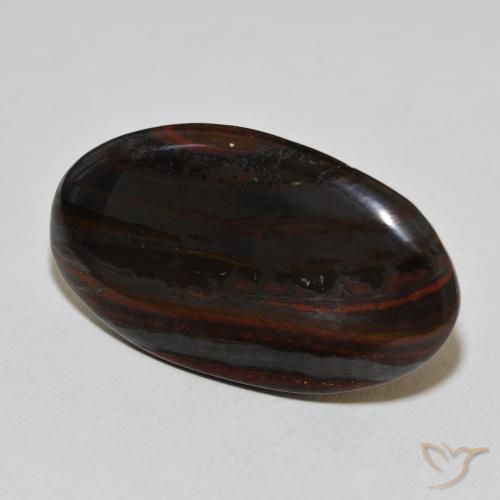 Oeil de Tigre Matrice Multicolore naturelle ovale, 29.81 ct, Opaque