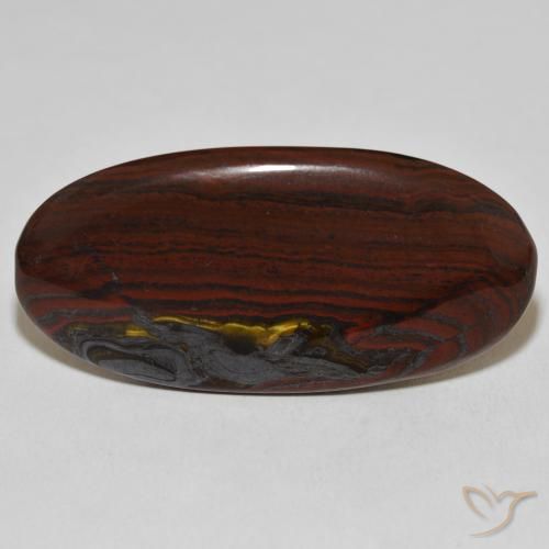 Oeil de Tigre Matrice Multicolore naturelle ovale, 33.09 ct, Opaque