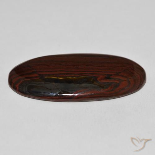 Oeil de Tigre Matrice Multicolore naturelle ovale, 33.09 ct, Opaque