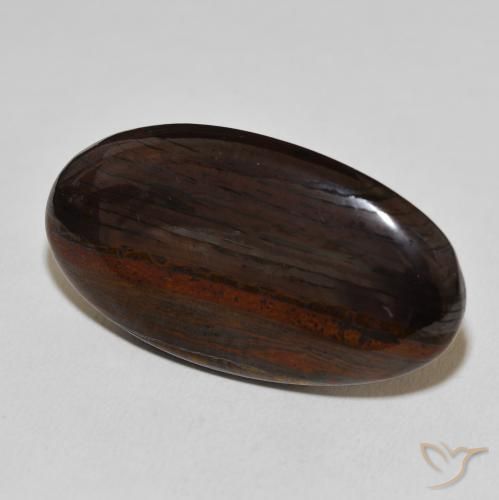Oeil de Tigre Matrice Multicolore naturelle ovale, 46.28 ct, Opaque