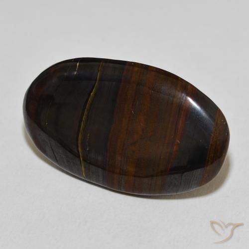 Oeil de Tigre Matrice Multicolore naturelle ovale, 30.78 ct, Opaque