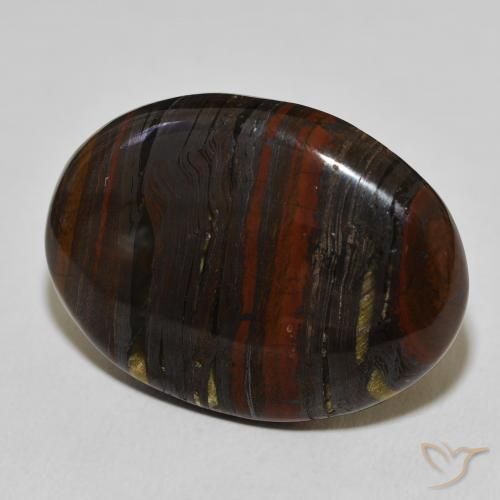Oeil de Tigre Matrice Multicolore naturelle ovale, 43.25 ct, Opaque