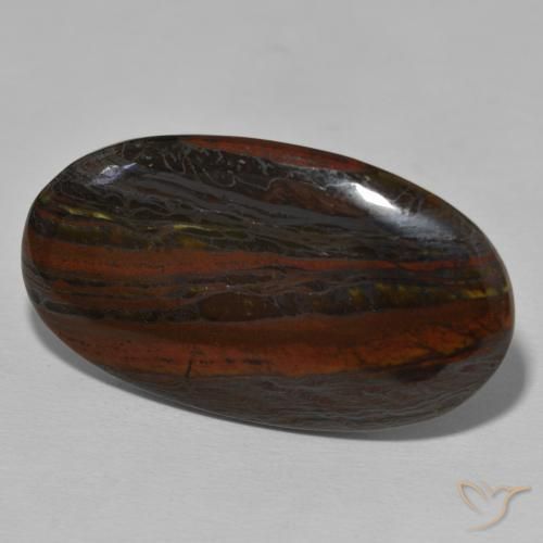 Oeil de Tigre Matrice Multicolore naturelle ovale, 32.15 ct, Opaque