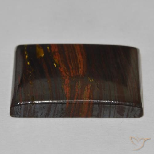 Oeil de Tigre Matrice Multicolore naturelle Baquette, 47.43 ct, Opaque