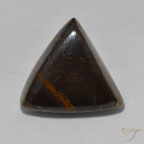 15.56ct Naturel Multicolore Oeil de Tigre Matrice, Trillion, Opaque