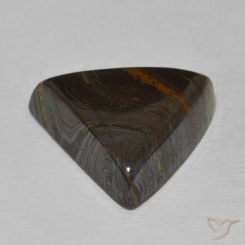 Oeil de Tigre Matrice Multicolore naturelle Trillion, 15.56 ct, Opaque