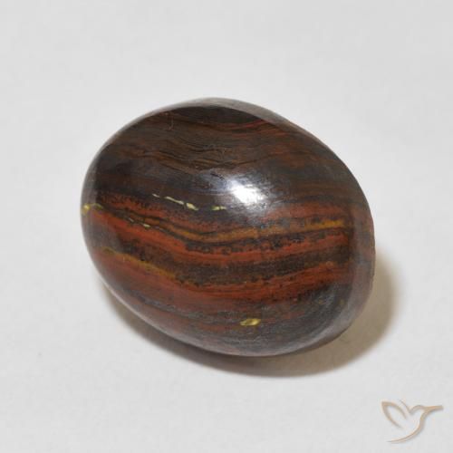 Oeil de Tigre Matrice Multicolore naturelle ovale, 12.50 ct, Opaque