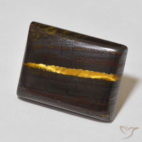 Oeil de Tigre Matrice Multicolore naturelle Baquette, 23.57 ct, Opaque