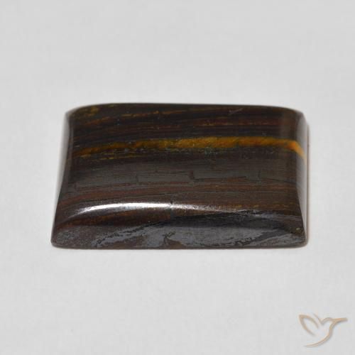 Oeil de Tigre Matrice Multicolore naturelle Baquette, 23.57 ct, Opaque