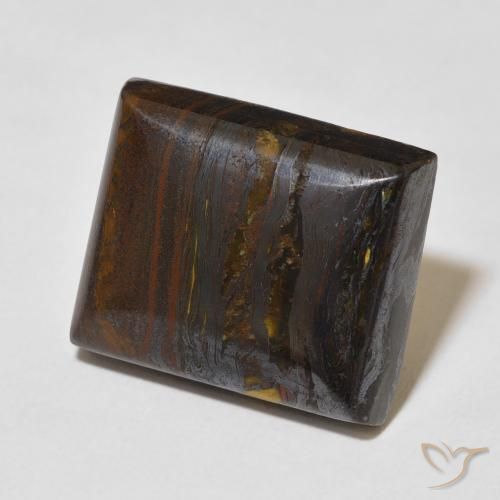 Oeil de Tigre Matrice Multicolore naturelle Baquette, 27.25 ct, Opaque