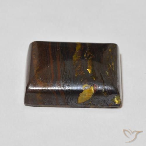 Oeil de Tigre Matrice Multicolore naturelle Baquette, 27.25 ct, Opaque