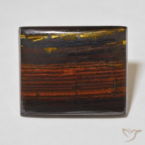 44.19ct Naturel Multicolore Oeil de Tigre Matrice, Baquette, Opaque