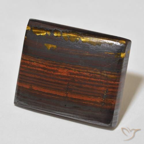 Oeil de Tigre Matrice Multicolore naturelle Baquette, 44.19 ct, Opaque