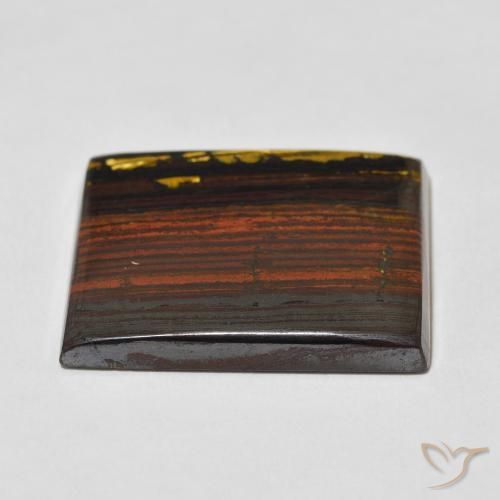 Oeil de Tigre Matrice Multicolore naturelle Baquette, 44.19 ct, Opaque