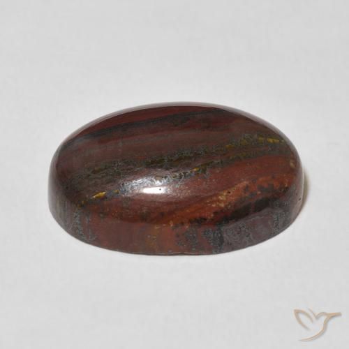 Oeil de Tigre Matrice Multicolore naturelle ovale, 17.22 ct, Opaque