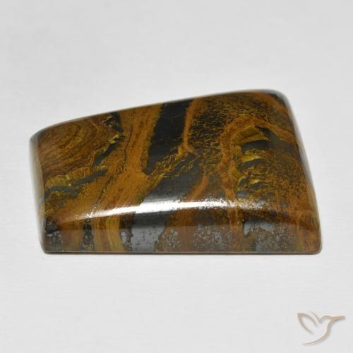 Oeil de Tigre Matrice Multicolore naturelle Baquette, 67.54 ct, Opaque