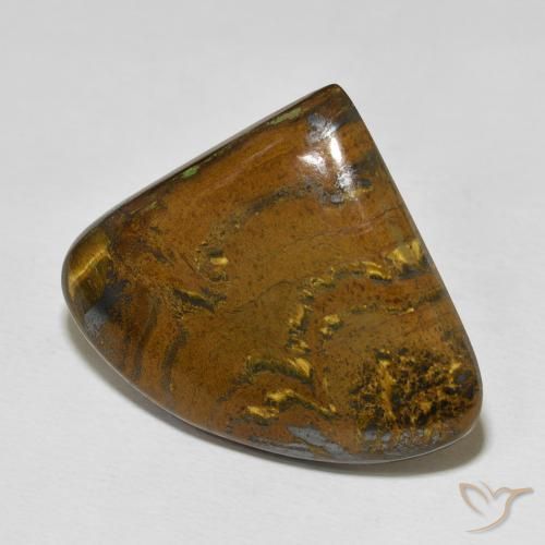 Oeil de Tigre Matrice Multicolore naturelle En forme de poire, 41.83 ct, Opaque