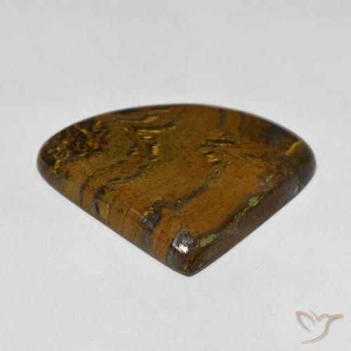 Oeil de Tigre Matrice Multicolore naturelle En forme de poire, 41.83 ct, Opaque