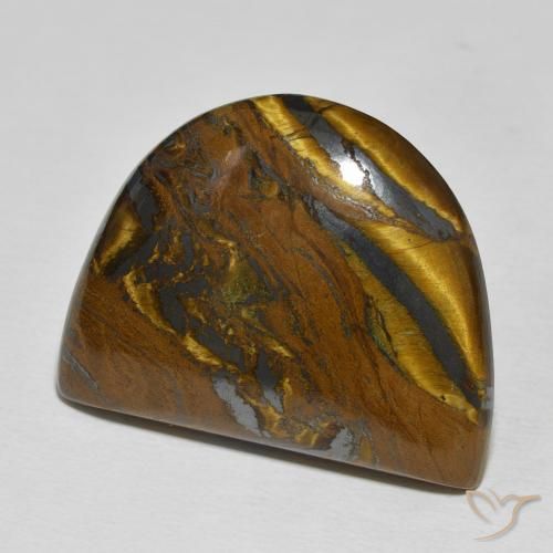 Oeil de Tigre Matrice Multicolore naturelle Fantaisie, 53.17 ct, Opaque