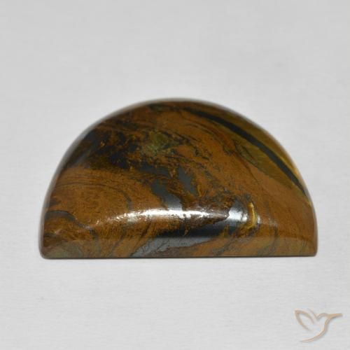 Oeil de Tigre Matrice Multicolore naturelle Fantaisie, 53.17 ct, Opaque