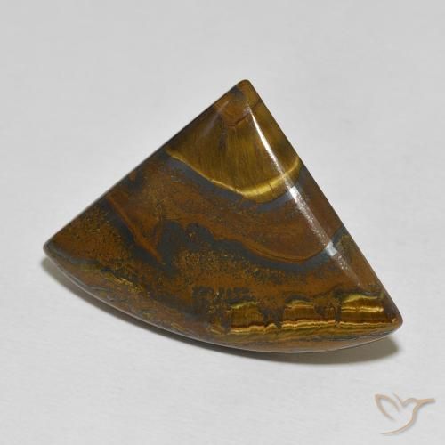 Oeil de Tigre Matrice Multicolore naturelle Trillion, 34.44 ct, Opaque
