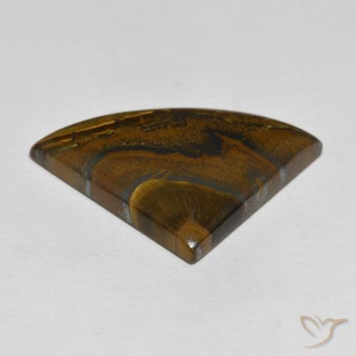 Oeil de Tigre Matrice Multicolore naturelle Trillion, 34.44 ct, Opaque