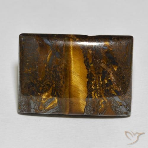 49.75ct Naturel Multicolore Oeil de Tigre Matrice, Baquette, Opaque