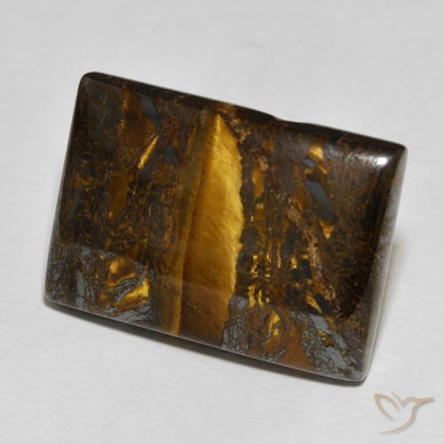 Oeil de Tigre Matrice Multicolore naturelle Baquette, 49.75 ct, Opaque