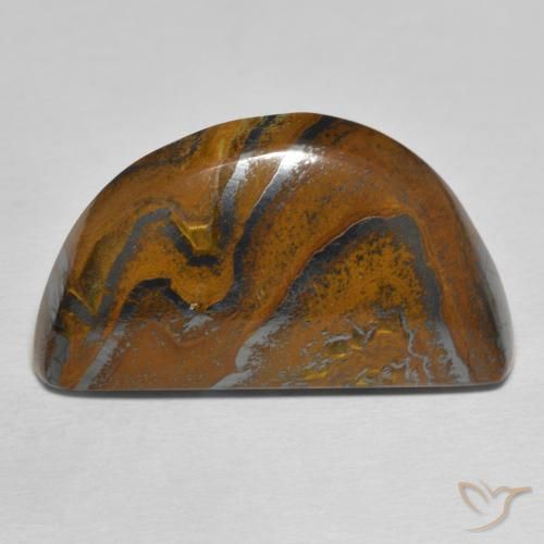 36.48ct Naturel Marron chaud Oeil de Tigre Matrice, Fantaisie, Opaque