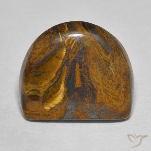 26.82ct Naturel Brun moyen Oeil de Tigre Matrice, Fantaisie, Opaque