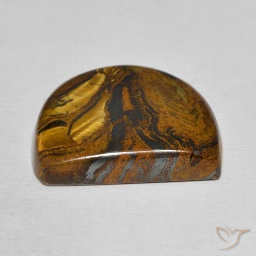 Oeil de Tigre Matrice Brun moyen naturelle Fantaisie, 26.82 ct, Opaque