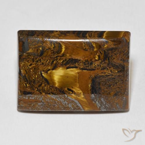 48.76ct Naturel Brun doré Oeil de Tigre Matrice, Baquette, Opaque