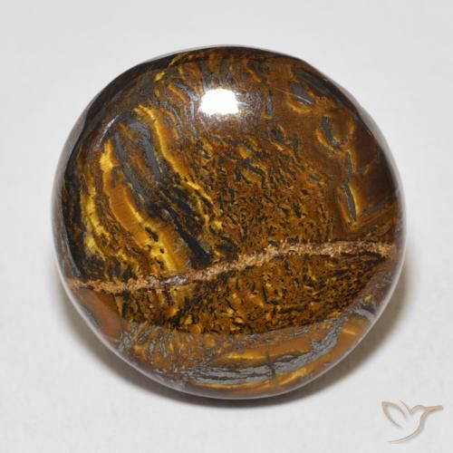 37.96ct Naturel Marron chaud Oeil de Tigre Matrice, Tour, Opaque