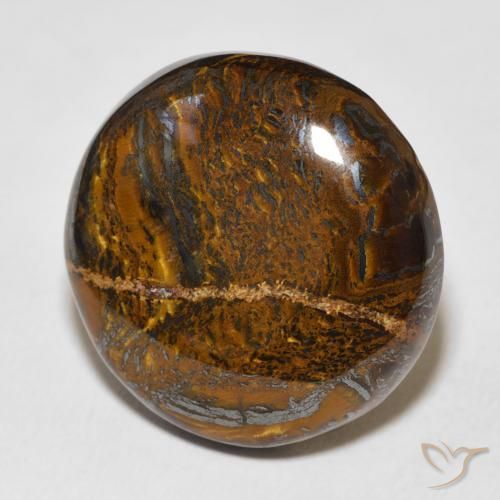 Oeil de Tigre Matrice Marron chaud naturelle Tour, 37.96 ct, Opaque