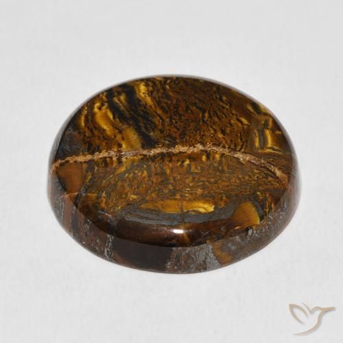 Oeil de Tigre Matrice Marron chaud naturelle Tour, 37.96 ct, Opaque