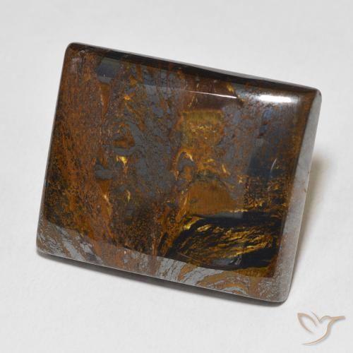 Oeil de Tigre Matrice Marron chaud naturelle Baquette, 58.40 ct, Opaque