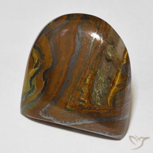 Oeil de Tigre Matrice Medium Light-Brown naturelle Fantaisie, 71.86 ct, Opaque