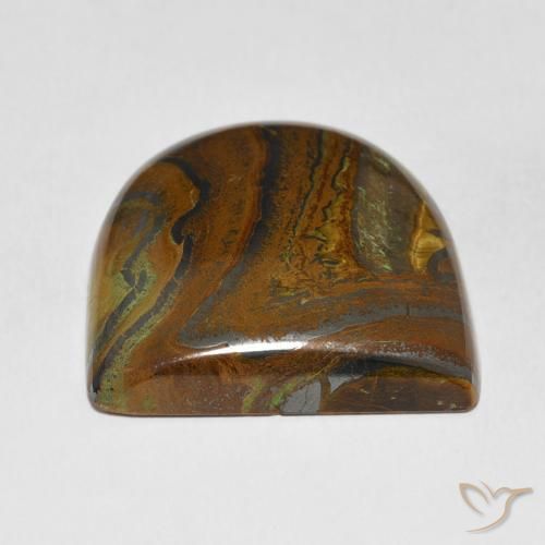 Oeil de Tigre Matrice Medium Light-Brown naturelle Fantaisie, 71.86 ct, Opaque