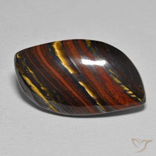 Oeil de Tigre Matrice Multicolore naturelle Fantaisie, 23.18 ct, Opaque
