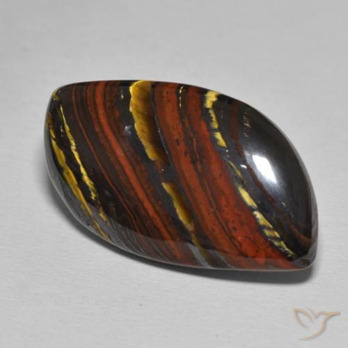 Oeil de Tigre Matrice Multicolore naturelle Fantaisie, 23.18 ct, Opaque