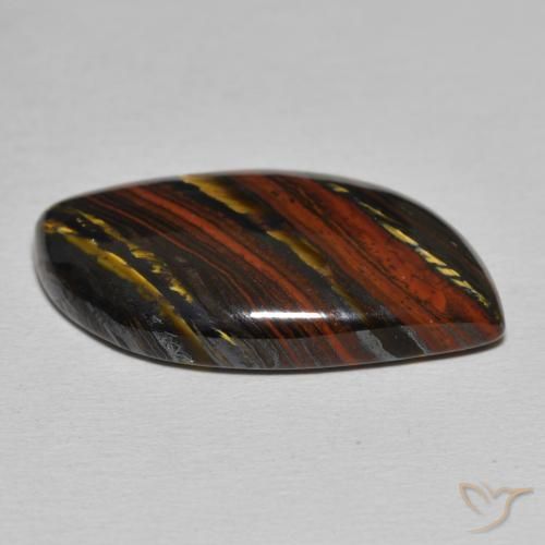 Oeil de Tigre Matrice Multicolore naturelle Fantaisie, 23.18 ct, Opaque