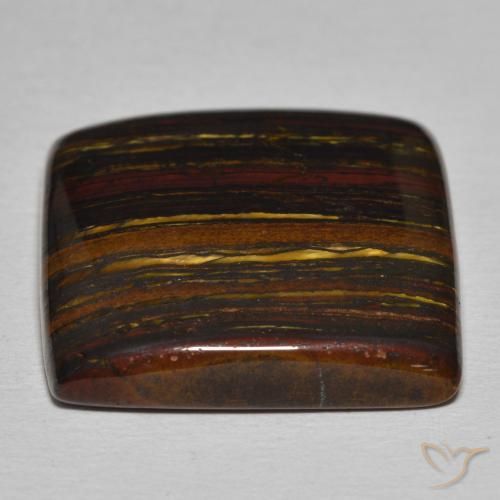 Oeil de Tigre Matrice Multicolore naturelle Carré, 40.44 ct, Opaque